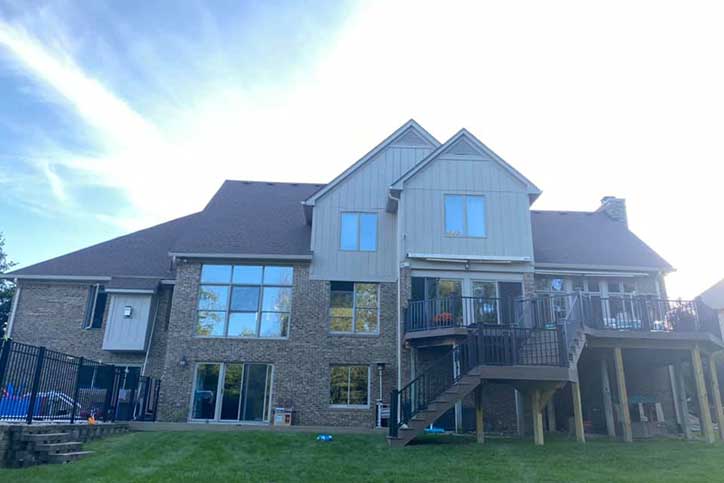 Closeup of Seamless Gutters in Birmingham MI