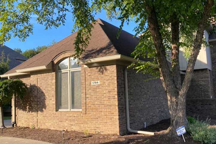 Closeup of Seamless Gutters in Sterling Heights MI