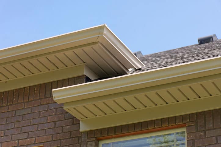 Closeup of Gutters in Troy MI