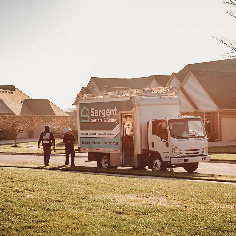 Work Truck for Gutter Installation