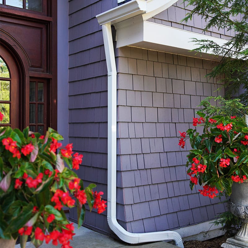 Gutter and Downspout Installation After Picture