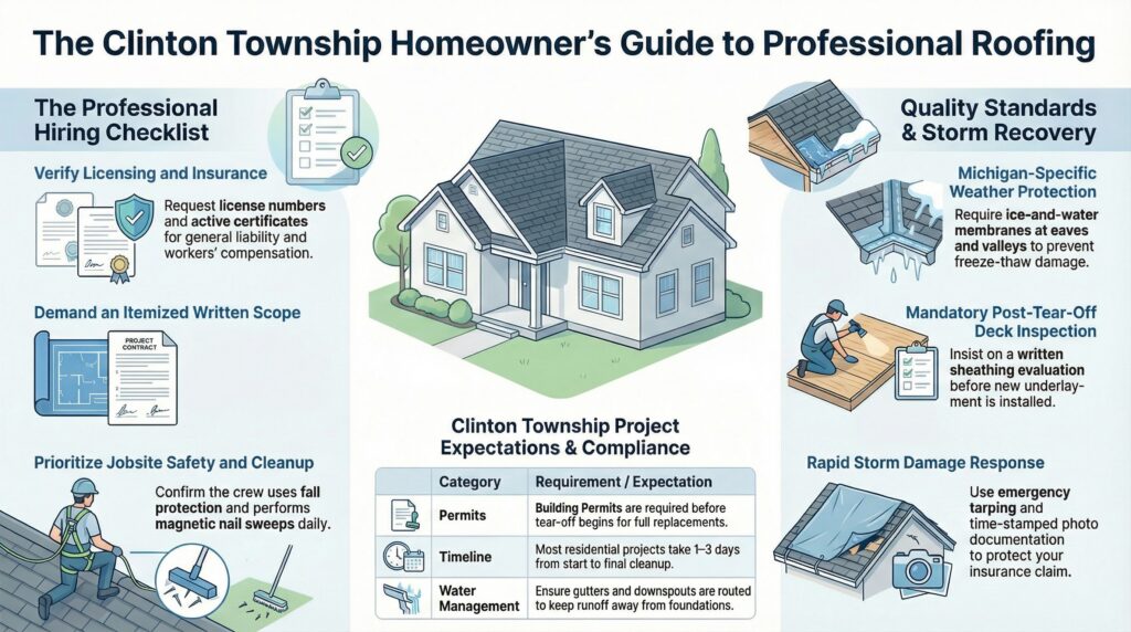 Roofers in Clinton Township MI