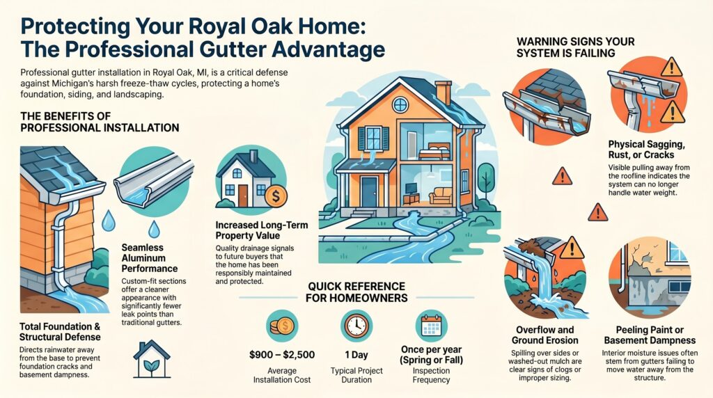 Gutter Installation in Royal Oak MI