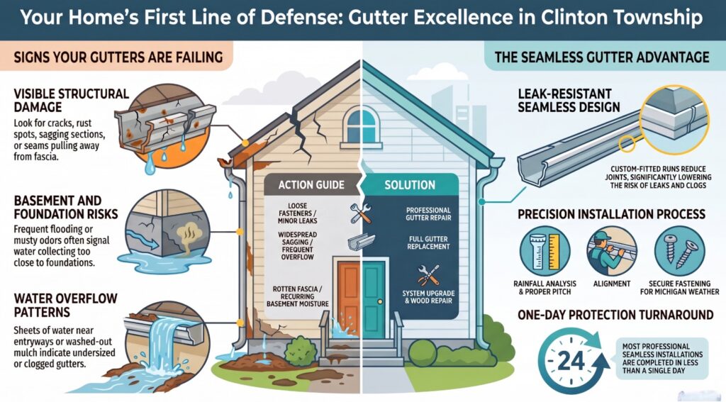 Gutter Installation in Clinton Township MI