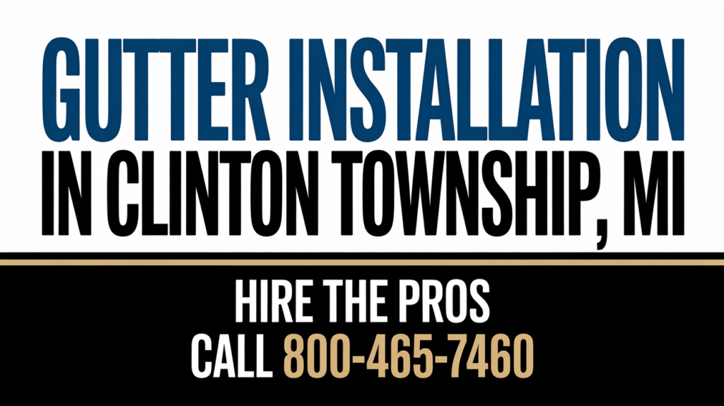 Gutter Installation in Clinton Township MI